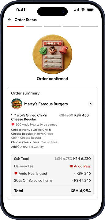 Order confirmed